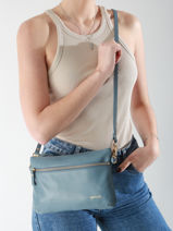 Cross Body Tas Vicky Leder Nat et nin Blauw vintage VICKY-vue-porte
